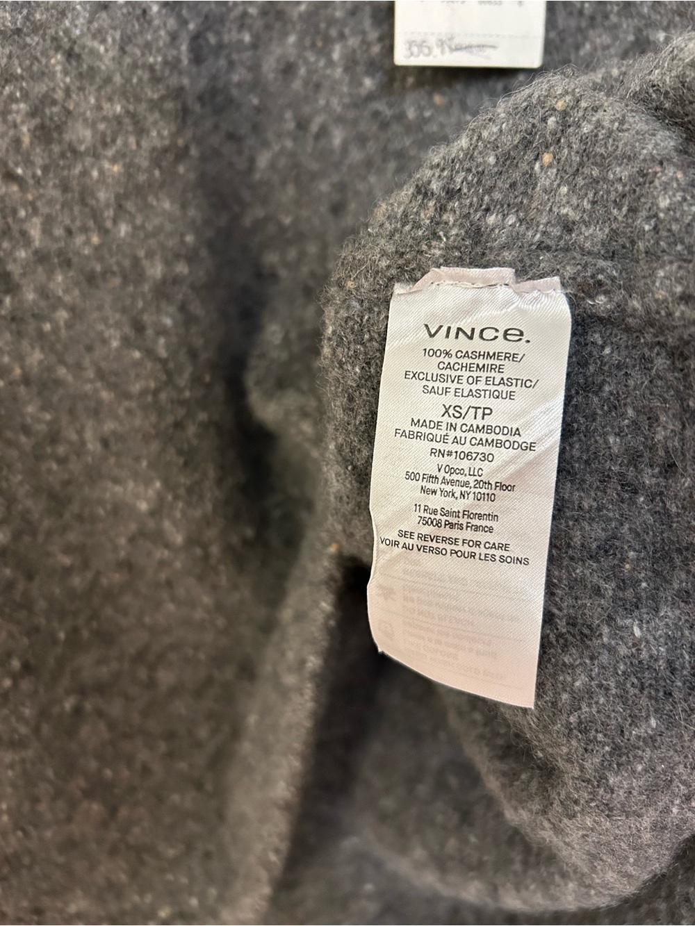 Vince Donegal Plush Cashmere Dolman-Sleeve Polo Sweater in Medium Heather Grey - Picture 7 of 8